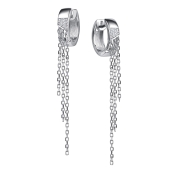 Серьги из серебра с фианитами