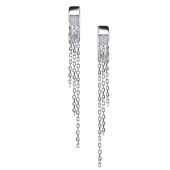 Серьги из серебра с фианитами