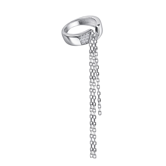 Серьги из серебра с фианитами