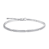 Браслет из серебра с фианитами