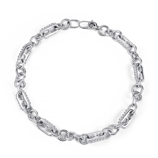 Браслет из серебра с позолотой