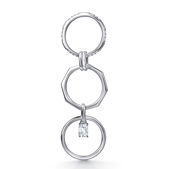 Кольцо из серебра с аметистами