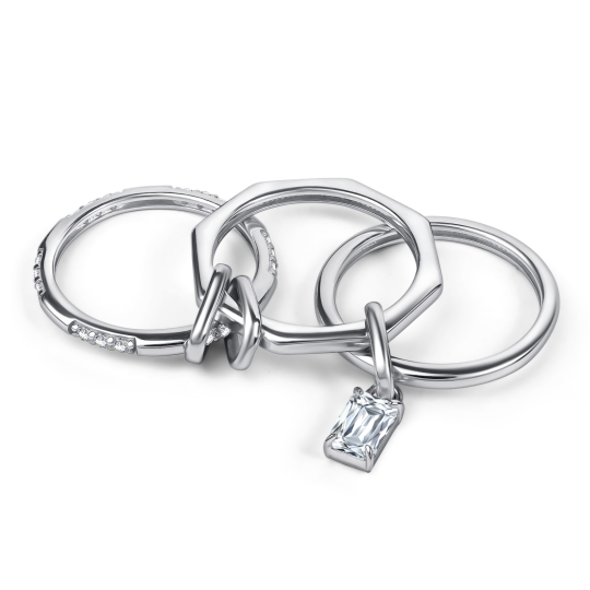 Кольцо из серебра с аметистами