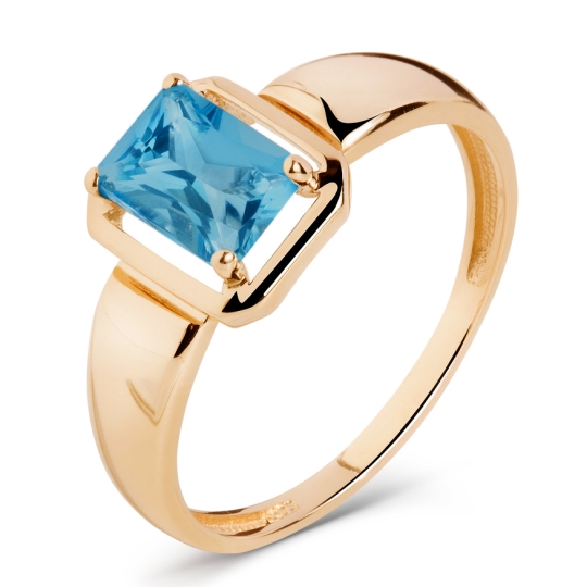 Кольцо из золота с фианитами