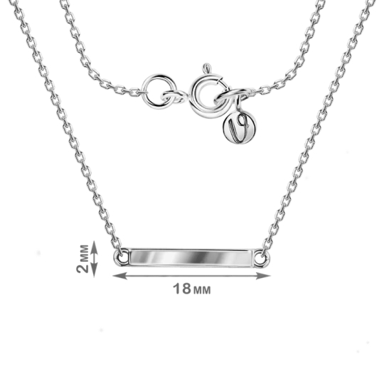 Колье из серебра с фианитами