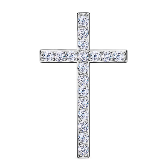 Подвеска из серебра с фианитами