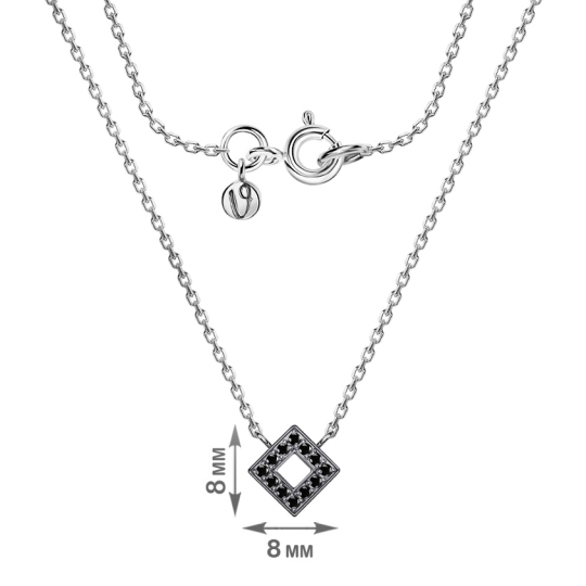 Колье из серебра с фианитами