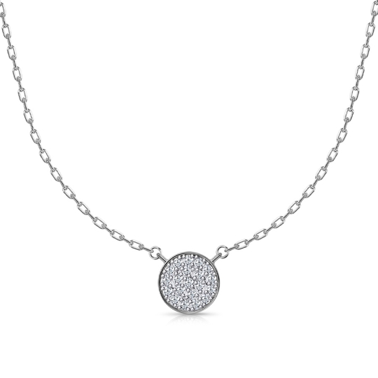 Колье из серебра с фианитами