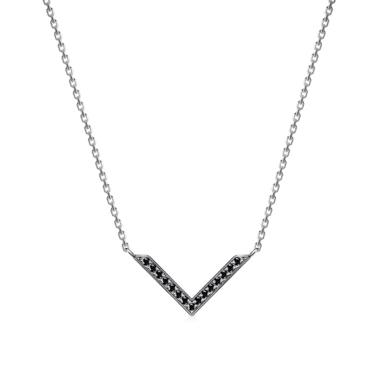 Колье из серебра с фианитами