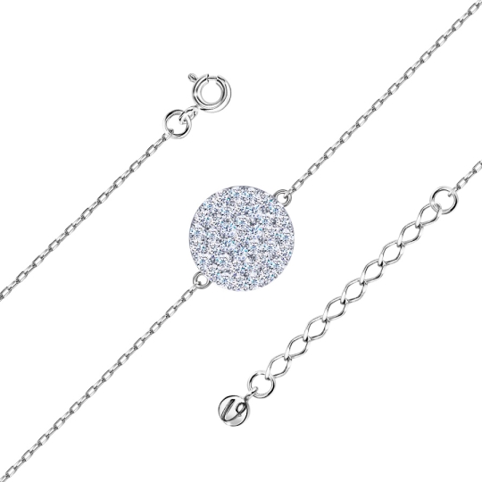 Браслет из серебра с миксом камней