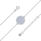 Браслет из серебра с фианитами