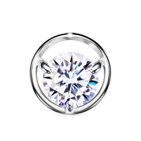 Подвеска из серебра с фианитами