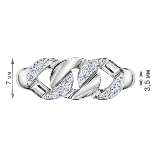 Кольцо из серебра с лунным ювелирным кристаллом