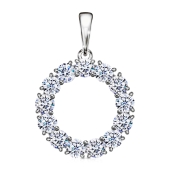 Подвеска из серебра с фианитами