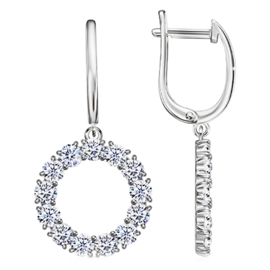 Подвеска из серебра с фианитами