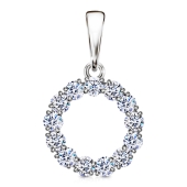 Подвеска из серебра с фианитами