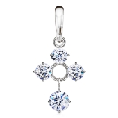 Подвеска из серебра с фианитами