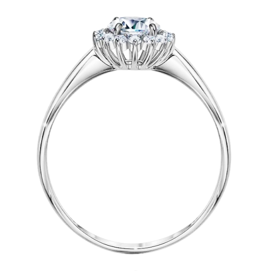 Кольцо из серебра с бриллиантом