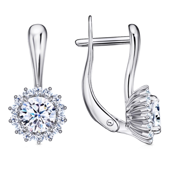 Серьги из серебра с эмалью