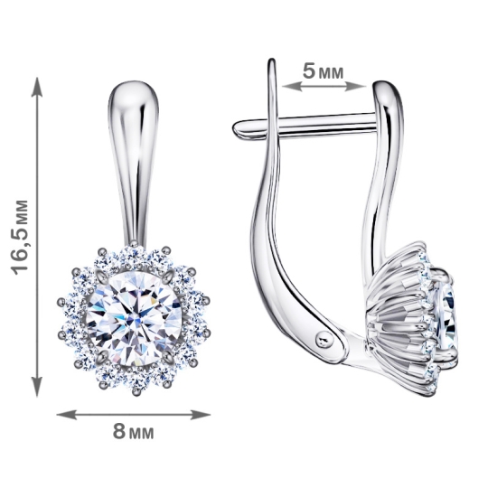 Серьги из серебра с эмалью