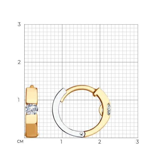 Серьги из золота с бриллиантами и изумрудами