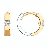 Серьги из золота с фианитами