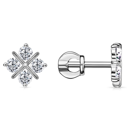 Кольцо из серебра с фианитами