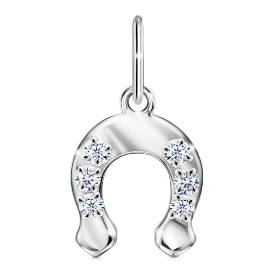 Подвеска из серебра с фианитами "Лапка"
