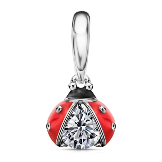 Подвеска из серебра с фианитами