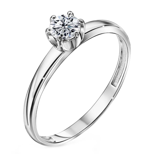 Кольцо из серебра с эмалью и фианитами