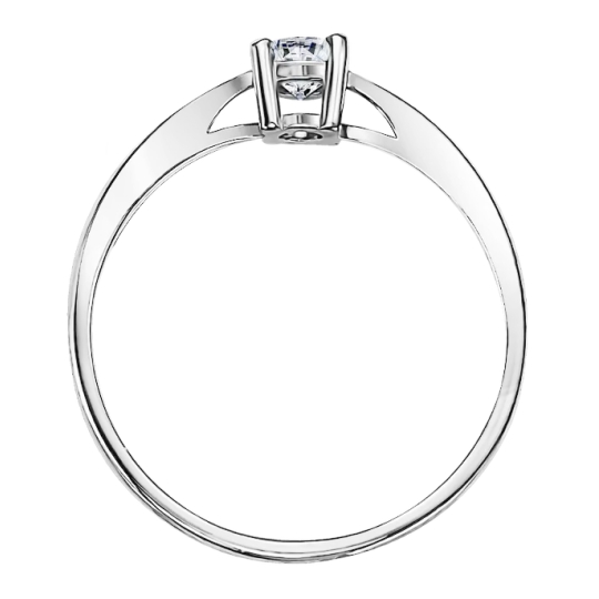 Кольцо из серебра с бриллиантом