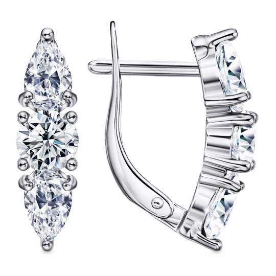 Серьги из серебра с агатами