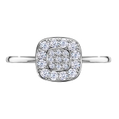 Кольцо из серебра с фианитами