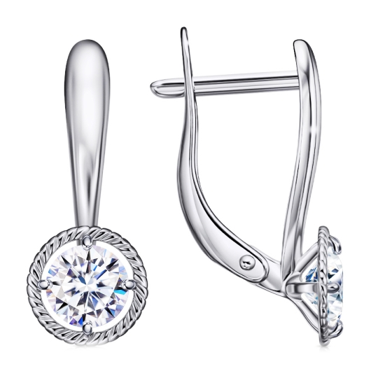 Кольцо из серебра с фианитом