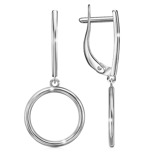 Серьги из серебра с кристаллами Swarovski