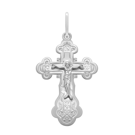 Подвеска-крест из серебра