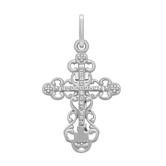 Подвеска-крест из серебра