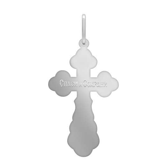 Подвеска-крест из серебра с чернением