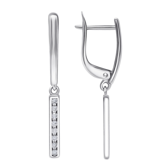 Одиночная серьга из серебра