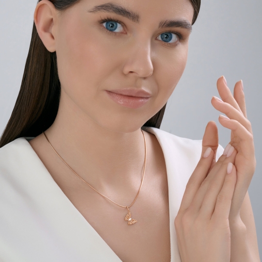 Подвеска из золота с фианитами