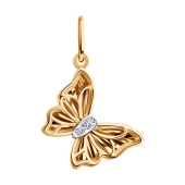 Подвеска из золота с фианитами