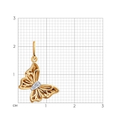 Подвеска из золота с фианитами