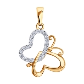 Подвеска из золота с фианитами