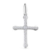 Подвеска из серебра с фианитами