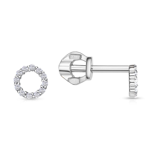 Серьги из серебра с бриллианитами