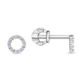 Серьги из серебра с фианитами