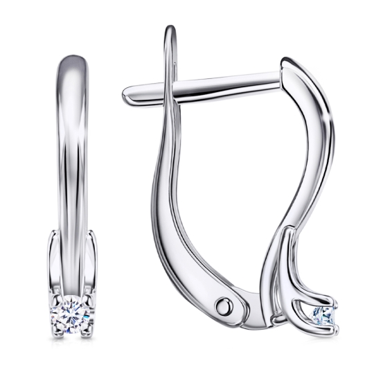 Серьги из серебра с гранатами