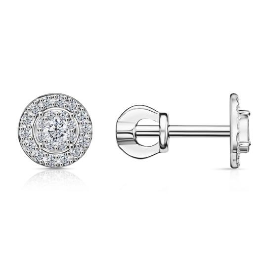 Серьги из серебра с ювелирными кристаллами