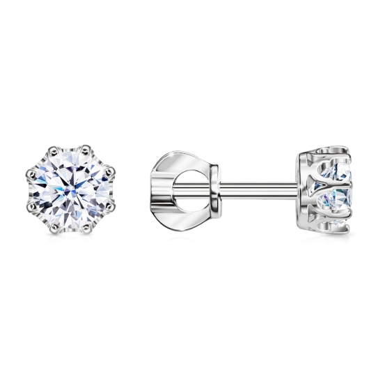 Серьги из серебра с ювелирными кристаллами