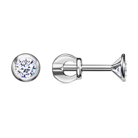 Серьги из серебра с ювелирными кристаллами